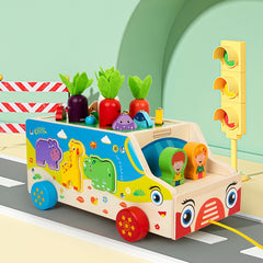 Carrot Pulling Fishing Pairing Block Toy for Kids