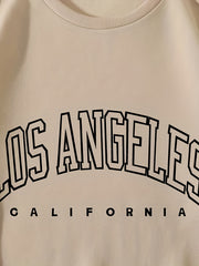 Los Angeles Long Sleeve Sweatshirt Crew Neck Casual Winter Fall Women's