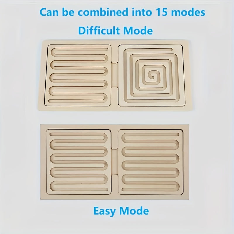 Wooden Puzzle Toy for Kids - Enhances Fine Motor Skills & Focus