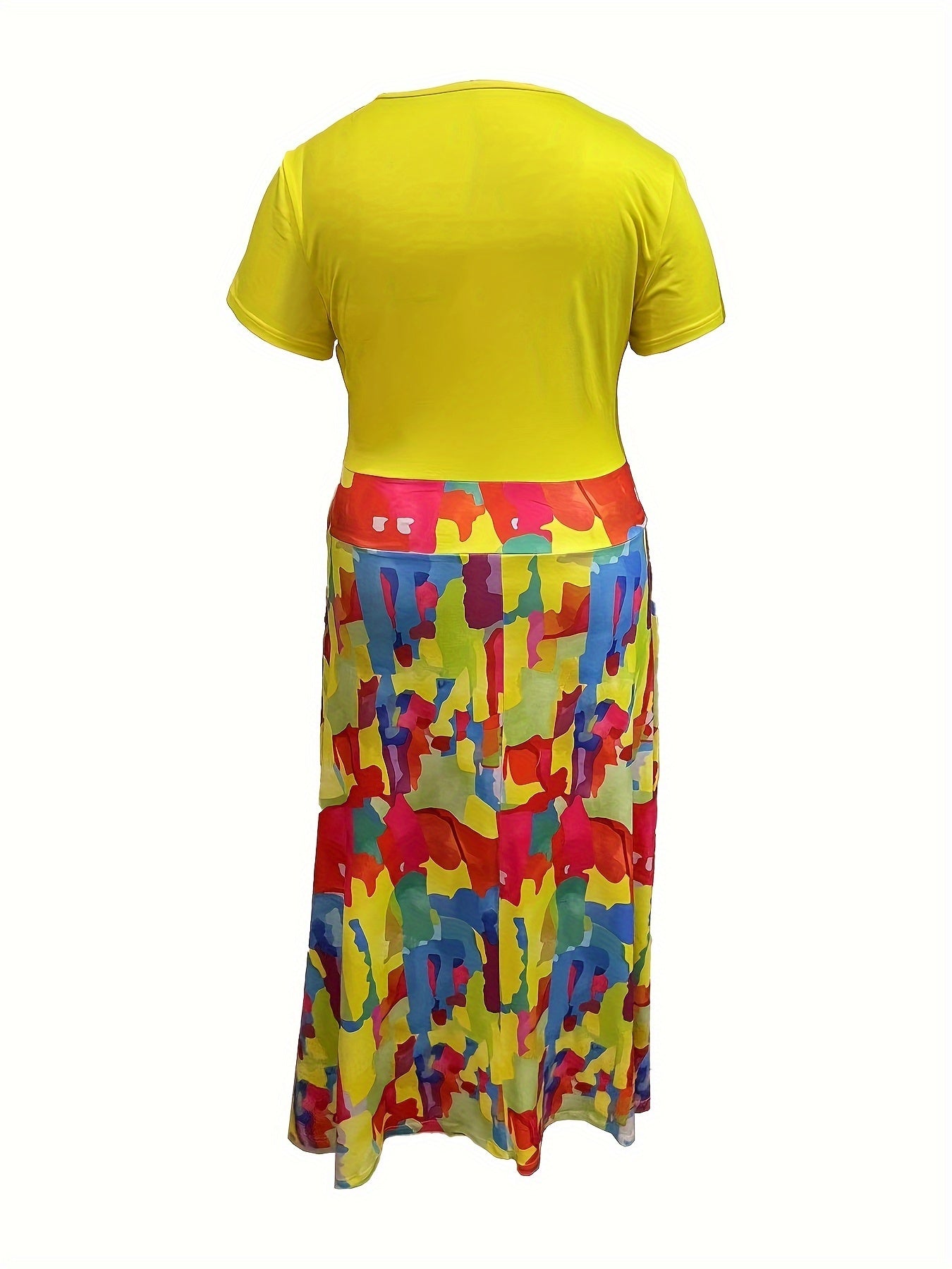 Casual Dress Women's Plus Letter & Painting Print Maxi Dress