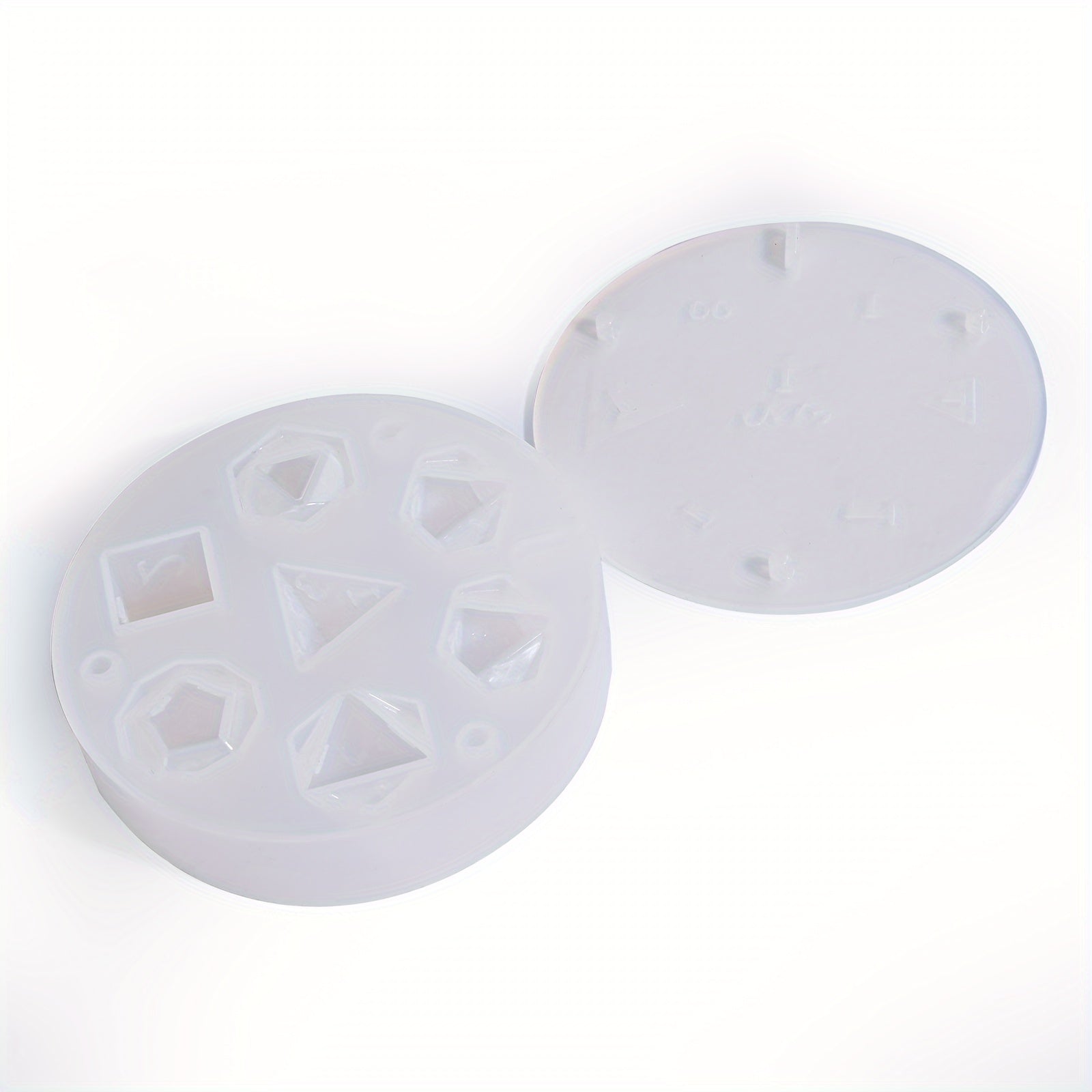 7pcs Polyhedral Pointed Dice Set Silicone Molds