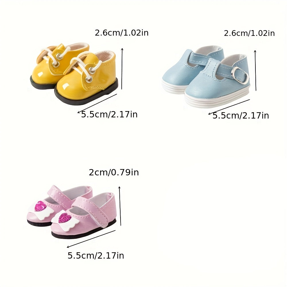 Mini Doll Shoes for 14 inch American Doll Girl Dress up