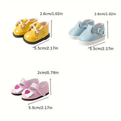 Mini Doll Shoes for 14 inch American Doll Girl Dress up