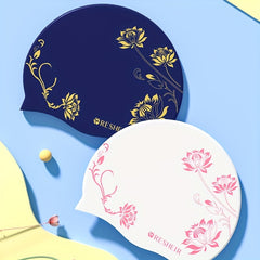 Silicone Swimming Cap Waterproof Anti-slip Elastic Swimming Accessories