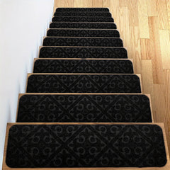 15pcs Non-slip Self-Adhesive Stair Mat Embossed Step Sticker