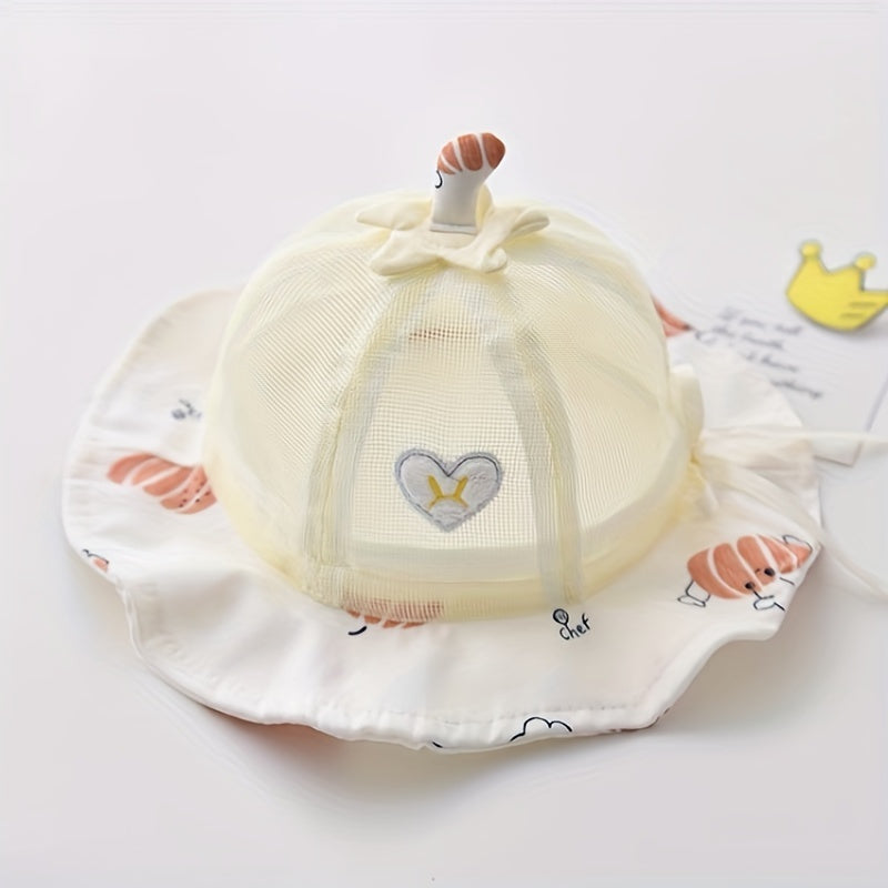Heart Mesh Sun Protection Fisherman's Hat for Kids