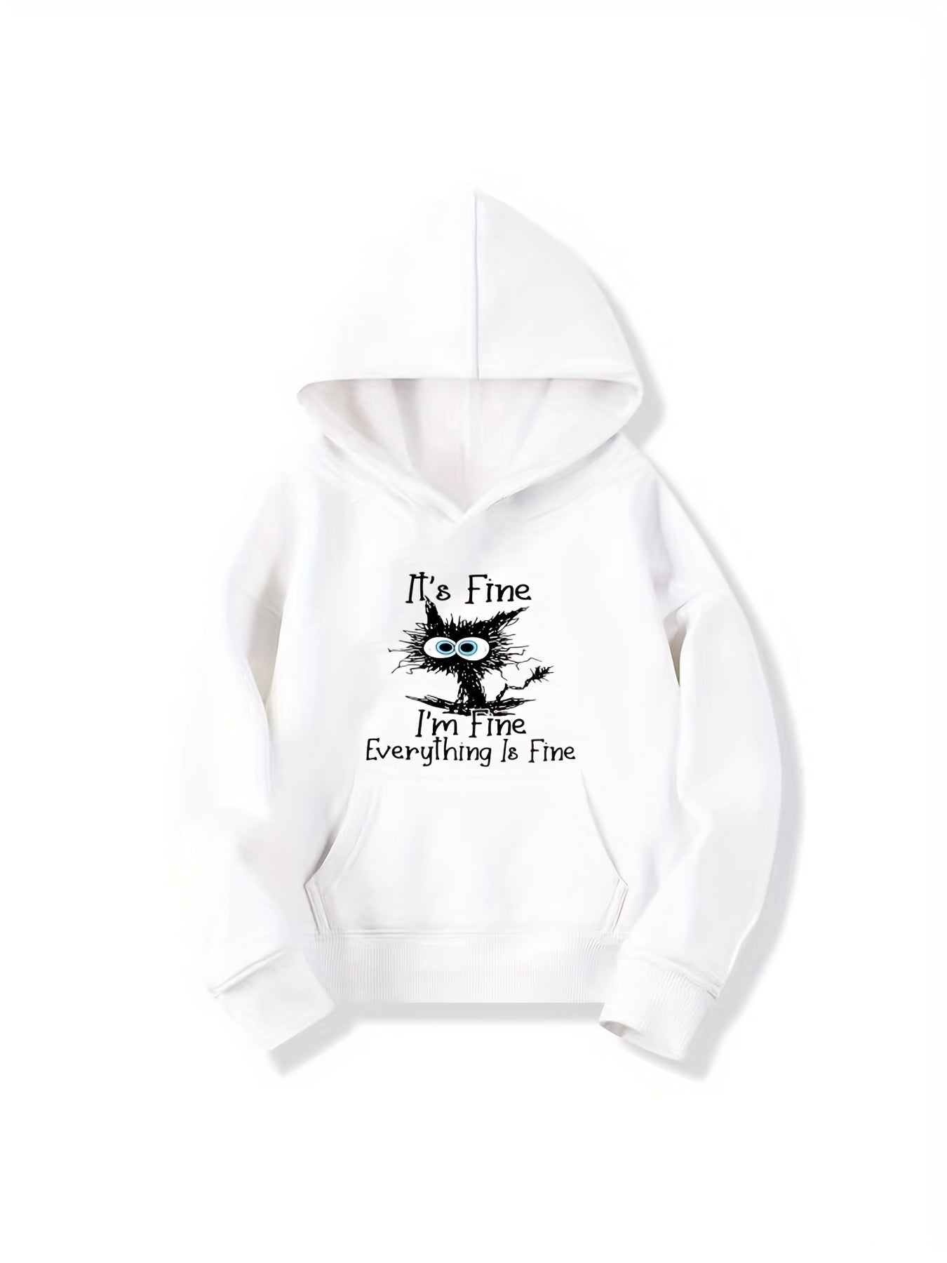 Funny Cat Graphics Girls' Long Sleeve Casual Hoodie Sweatshirt