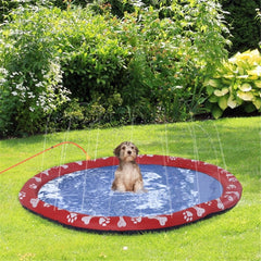 Pet Splash Sprinkler Pad for Dogs & Cats, Paw Print Design