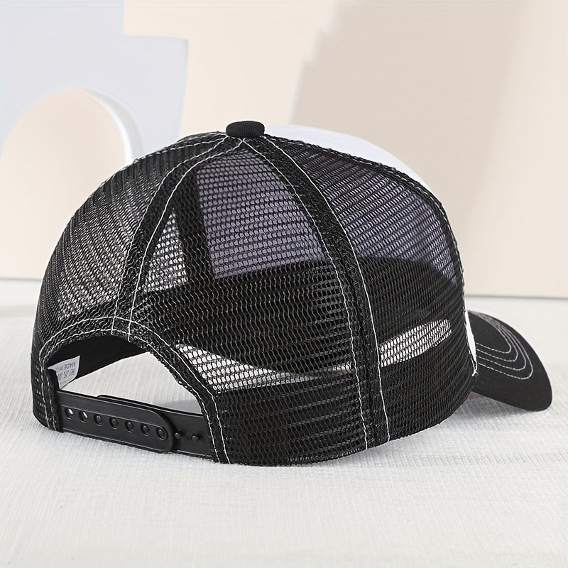 Men's Tiger Embroidered Baseball Cap Summer Mesh Animal Peaked Cap