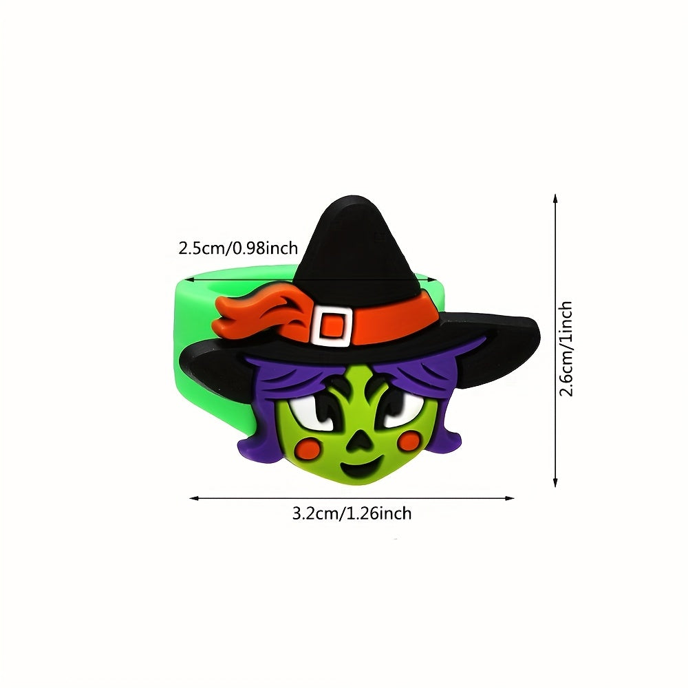 Halloween Ring Decoration Set Prank or Dress Up Gift PVC Ring