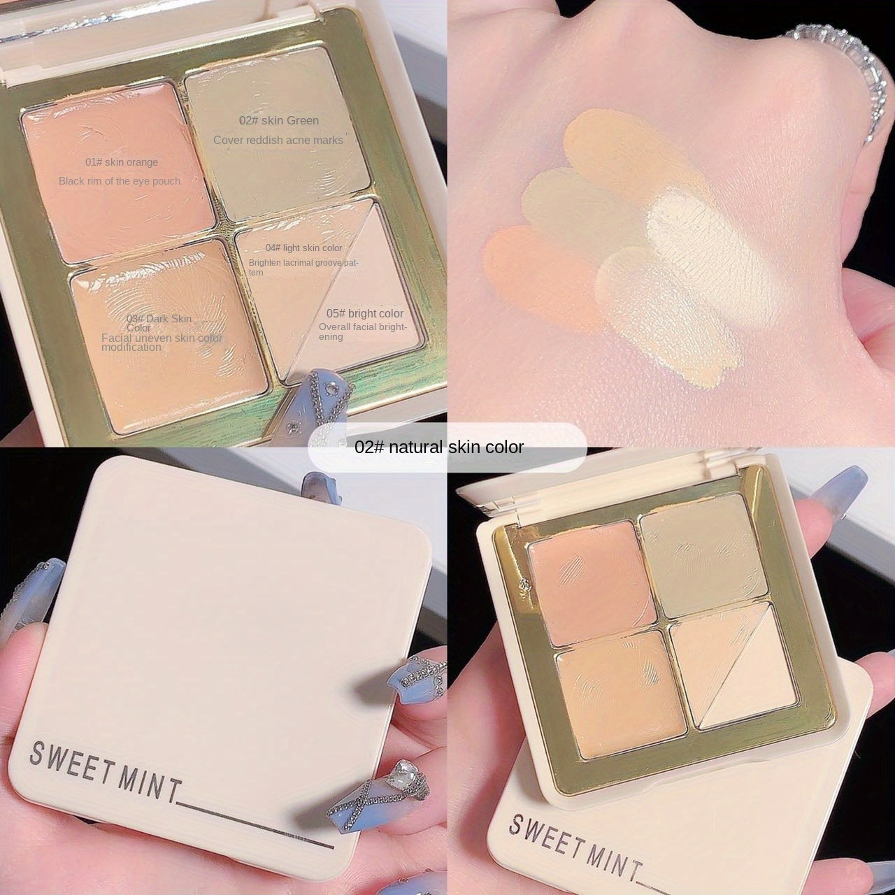 Traceless Five Concealer Palette Scar Covering Artifact Flawless Cream Concealer