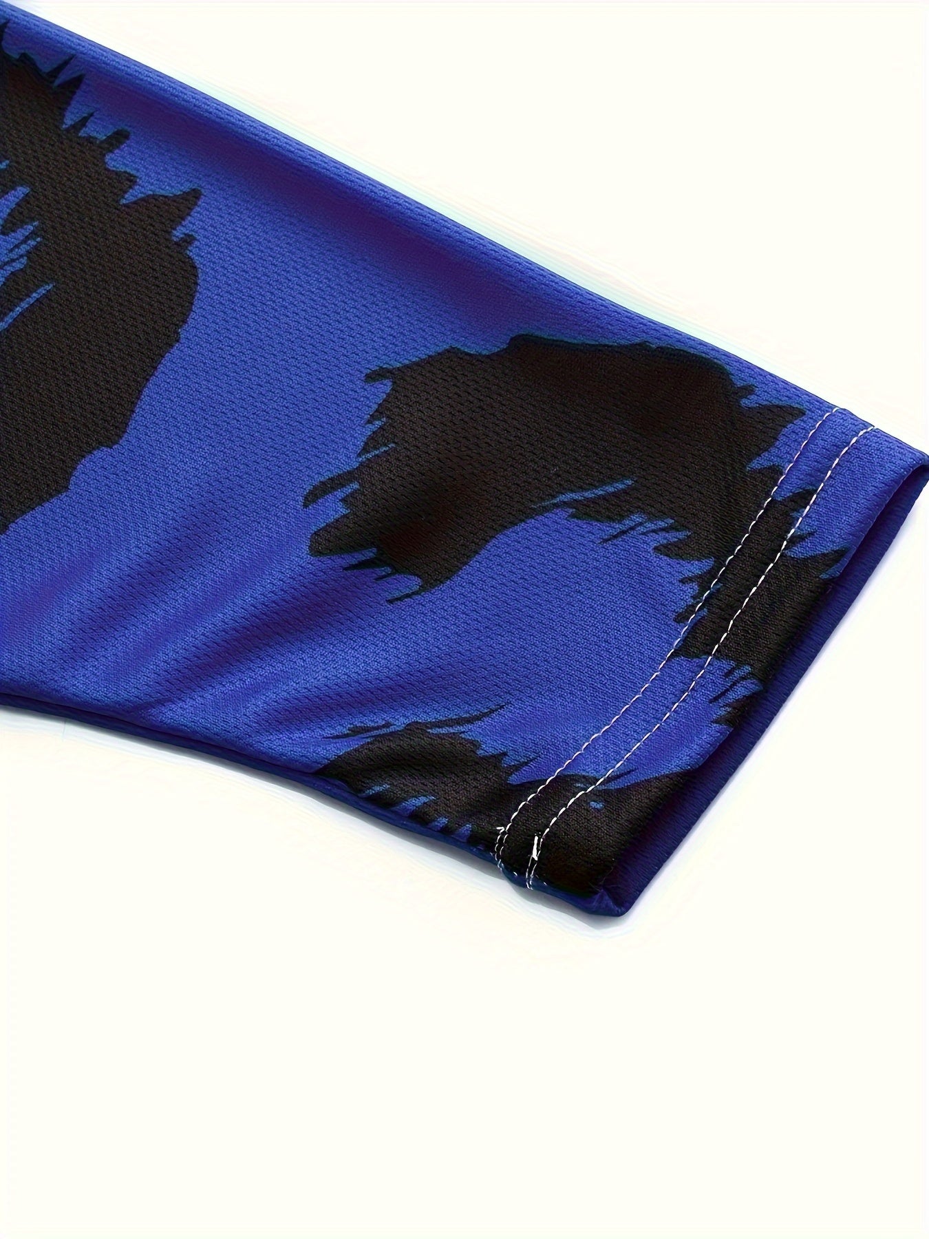 Men's Leopard Print V Neck Tee for Spring Fall