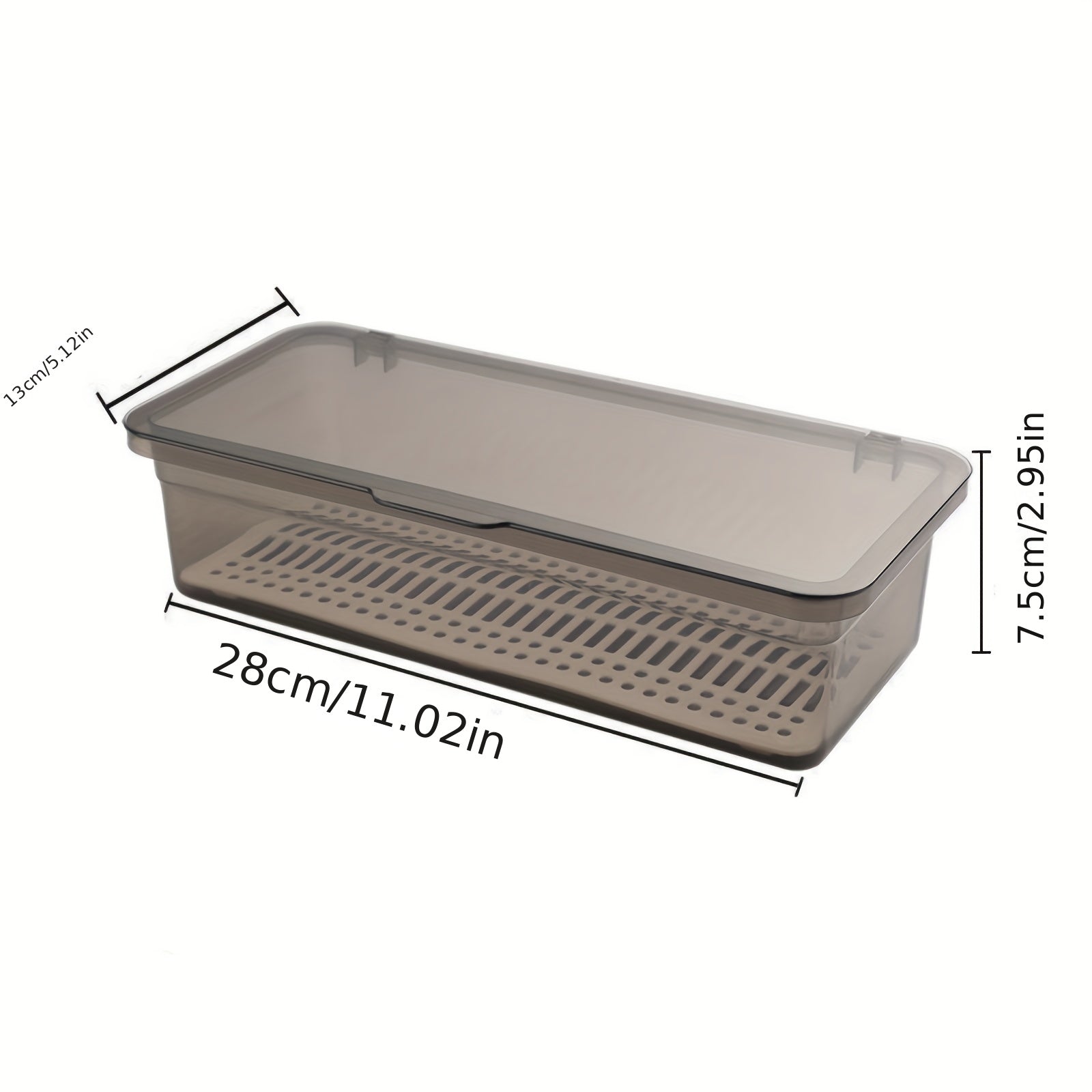 Transparent Chopstick Holder Kitchen Storage Box Plastic Drain Fridge Box
