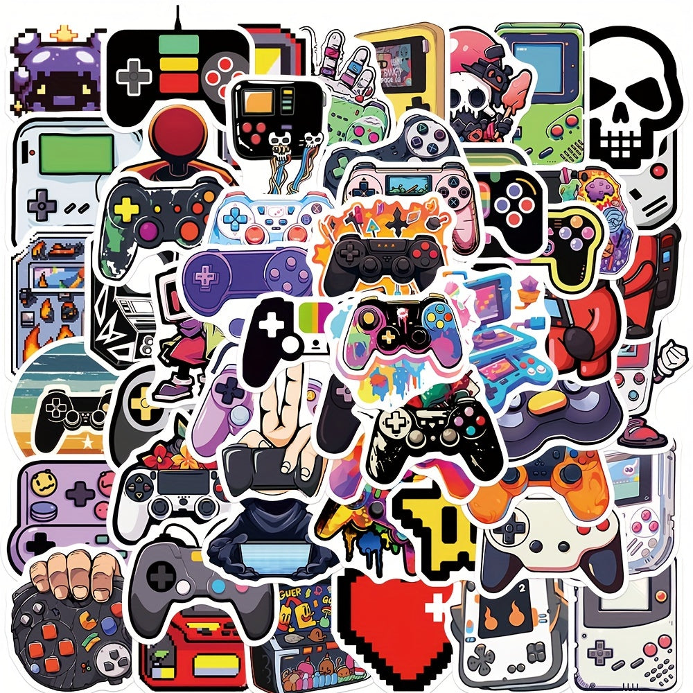 50pc Cartoon Gamepad Stickers for Water Car Computer Guitar