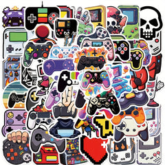 50pc Cartoon Gamepad Stickers for Water Car Computer Guitar