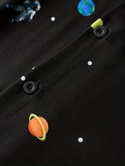Astronaut Print Men's Long Sleeve Shirt