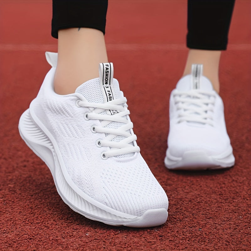 Women's Mesh Tennis Sports Shoes Lightweight Thick Bottom Travel Shoes