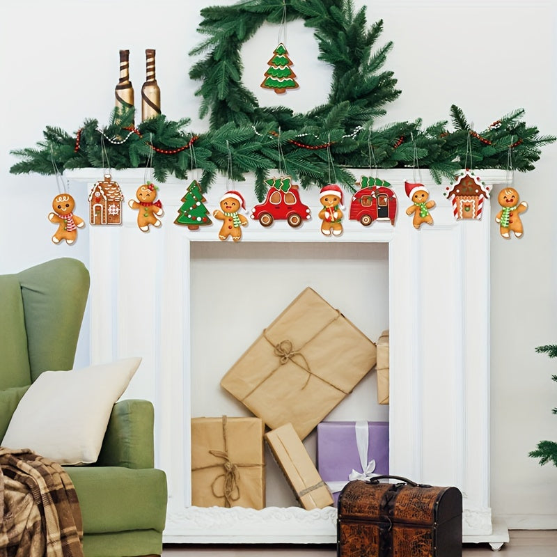 Gingerbread Man Pendant Christmas Tree Scene Decor