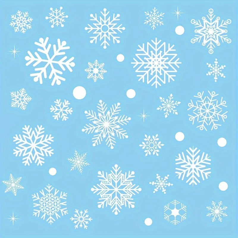 Snowflake Window Stickers Christmas Decor 114pcs