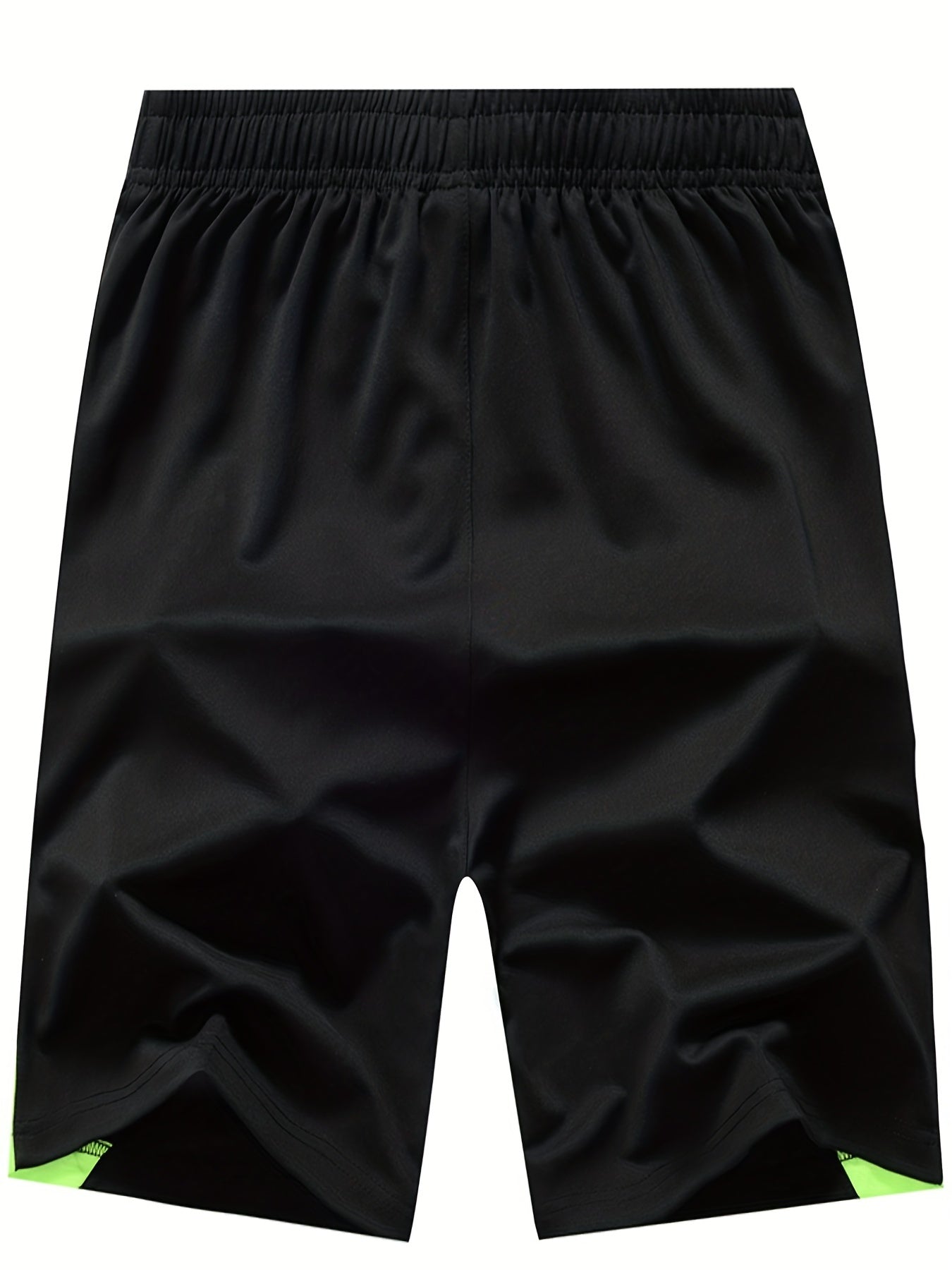 Men's Green Stripe Comfy Shorts High Stretch Elastic Waist Drawstring Shorts