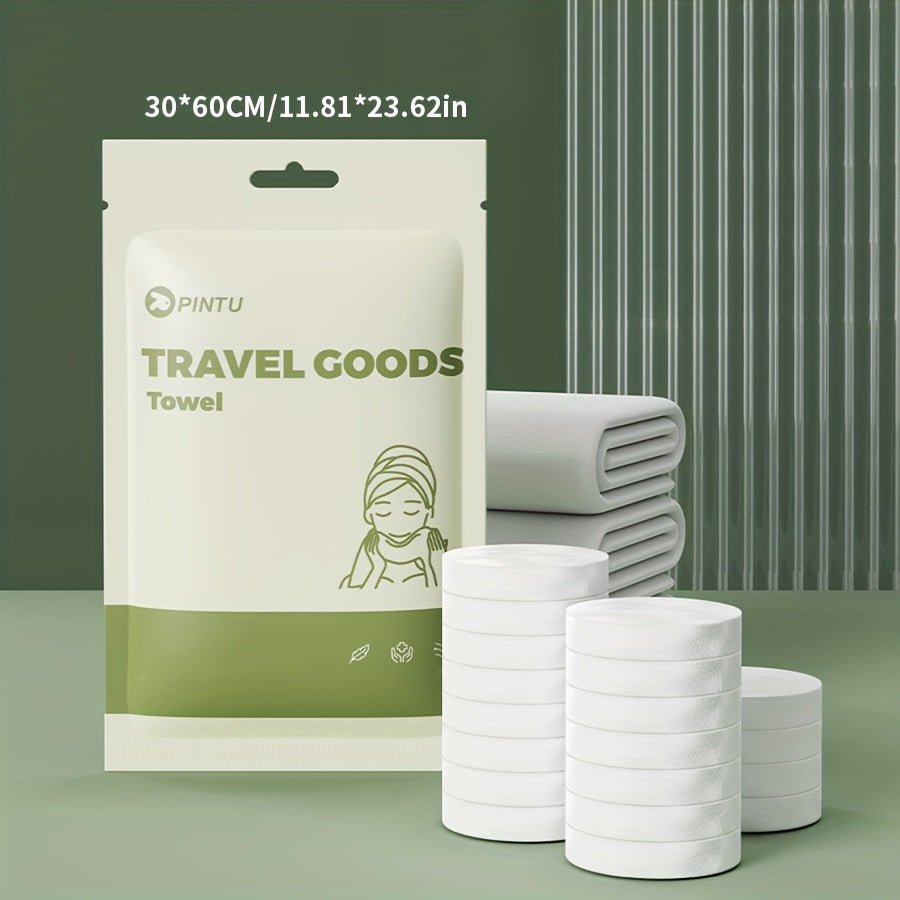 5pcs Compressed Towel Disposable Soft Face Towel for Travel & Camping