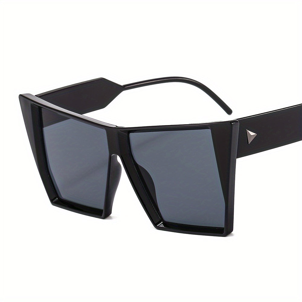 Oversized Square Frame Sunglasses Gradient Lens UV400