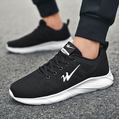 Men's Breathable Woven Sneakers Non Slip Soft Sole Shoe