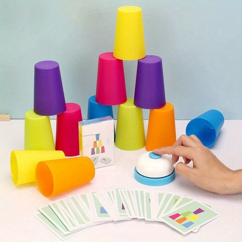 Stacking Cups Sensory Toy for Boys and Girls - Interactive Tabletop Game