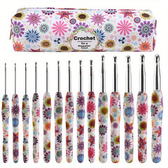 14pcs Crochet Hook Set Soft Handle For Arthritic Hands 2-10mm