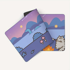 Cartoon Cat Anti-Skid Mousepad, Purple, 80 x 29, Office/Home Keyboard Pad
