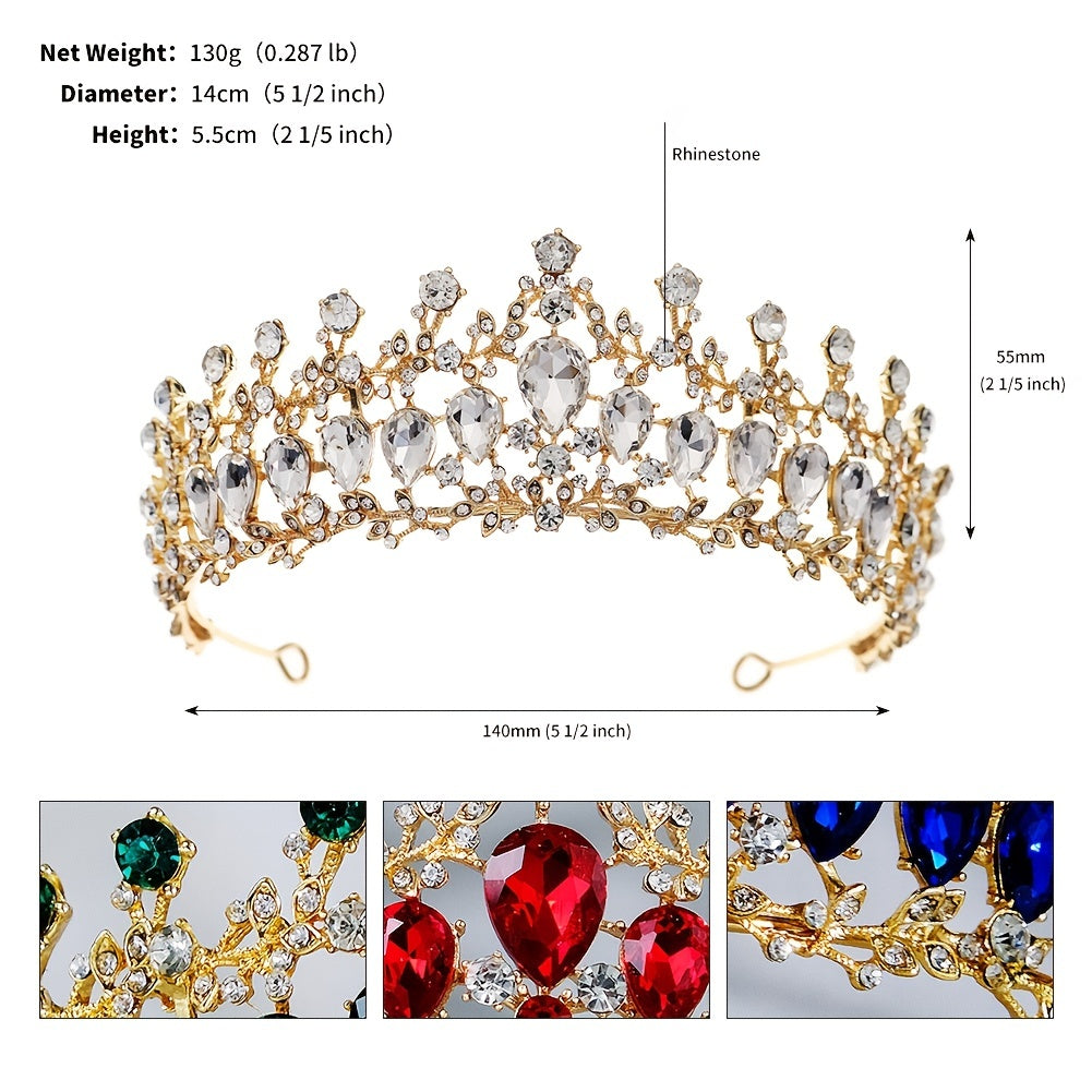 Rhinestone Crown Headband Princess Tiara Wedding Birthday
