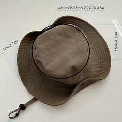 Kids Summer Western Style Big Brim Sunshade Bucket Hat