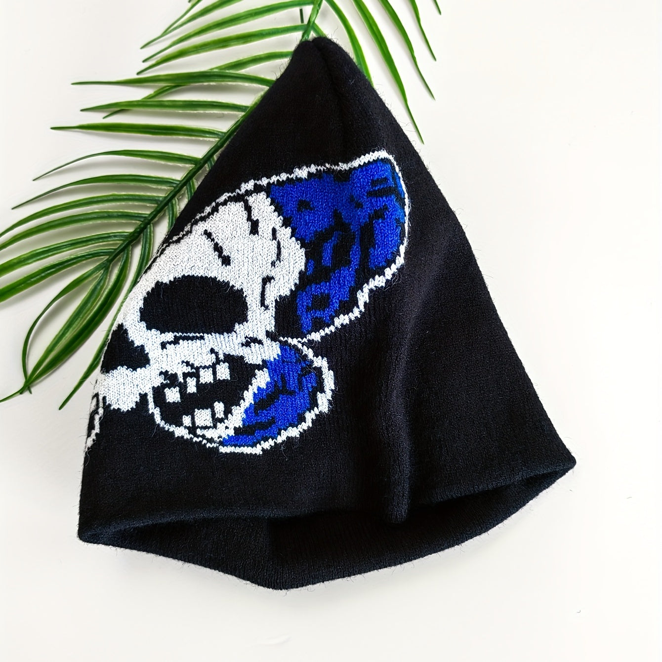 Skull Butterfly Jacquard Beanie Vintage Hip Hop Knit Hat