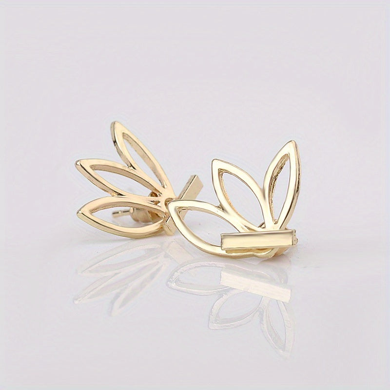 Lotus Stud Earrings Creative Jewelry Gift For Girls