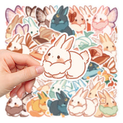 40pcs Cartoon Cheese Rabbit Stickers Waterproof for Laptop, Handbook, Phone Case