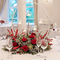 Metal Flower Hoop Wreath for Wedding Decoration DIY Dream Catcher
