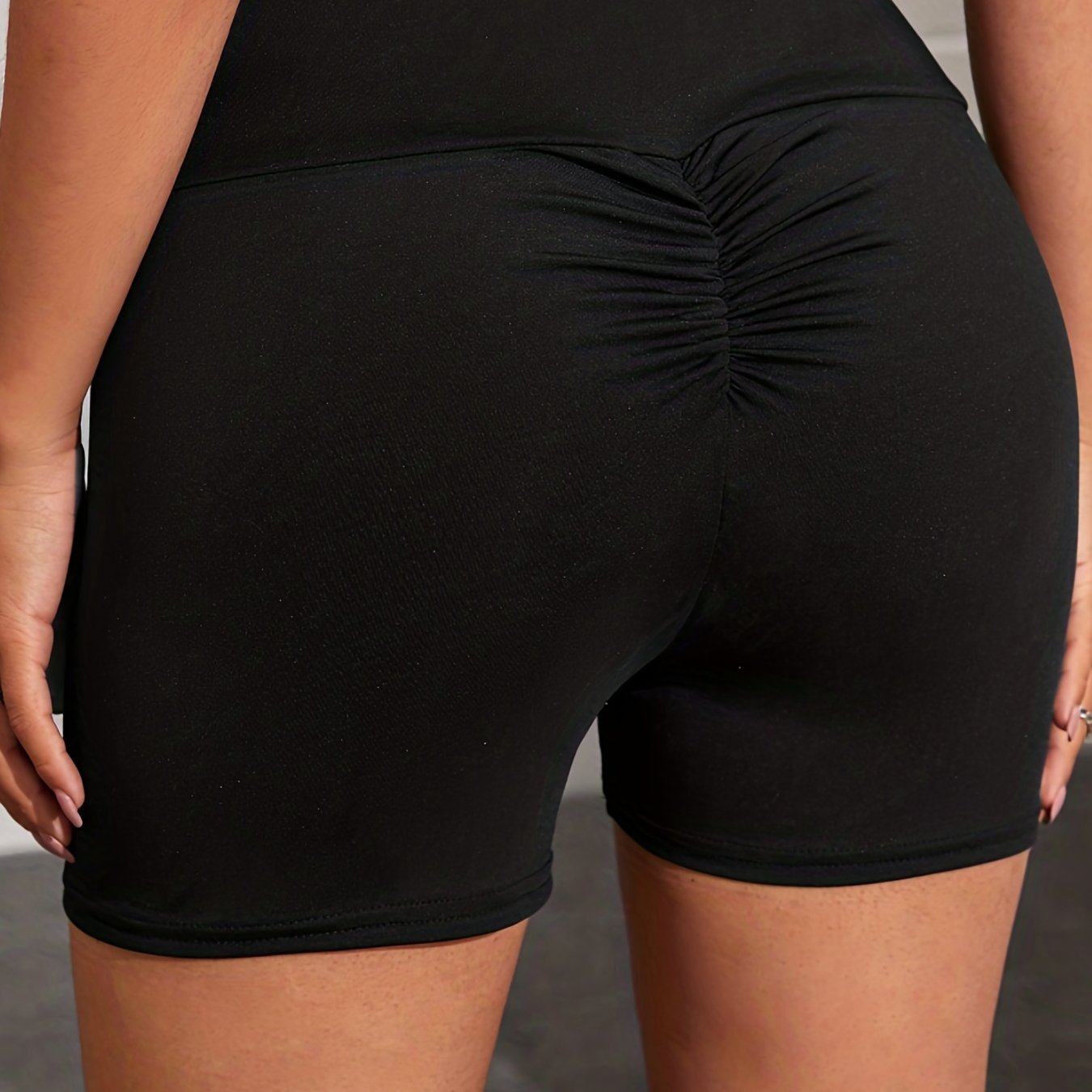 High Waist Skinny Leggings with Frill Detail