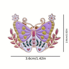 Colorful Butterfly Brooch for Backpack Bag Purse Gift Ornament