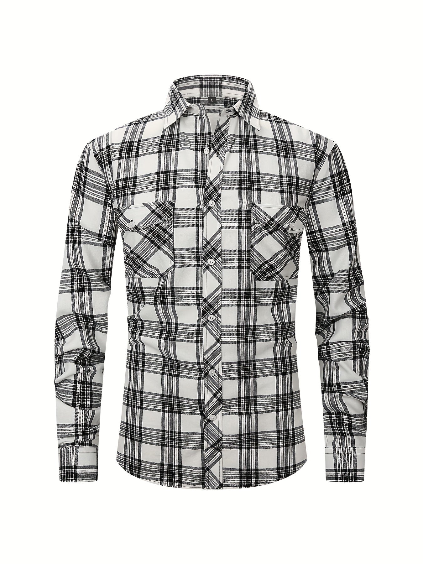 Men's Plaid Button Up Shirt Long Sleeve