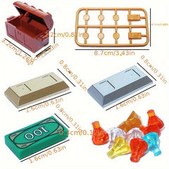 Deluxe Treasure Chest Building Blocks Set with Gems & Accessories