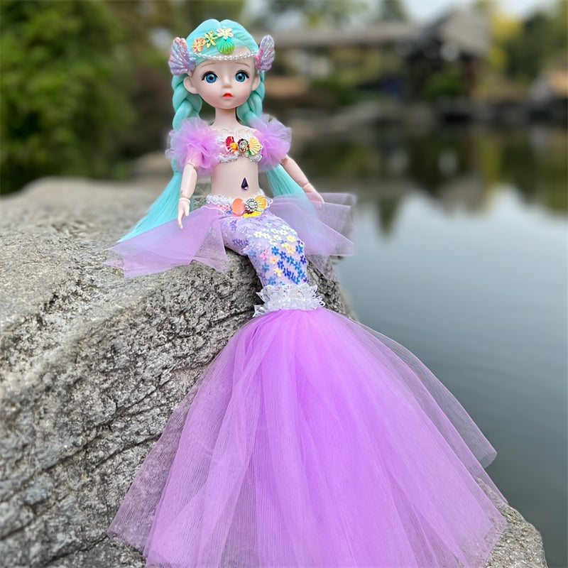 17 72inch Mermaid Doll Girl Toy Eyed Children's Princess Doll Wedding Dress Doll