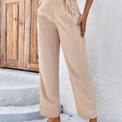Minimalist Wide Leg High Waist Pants for Women