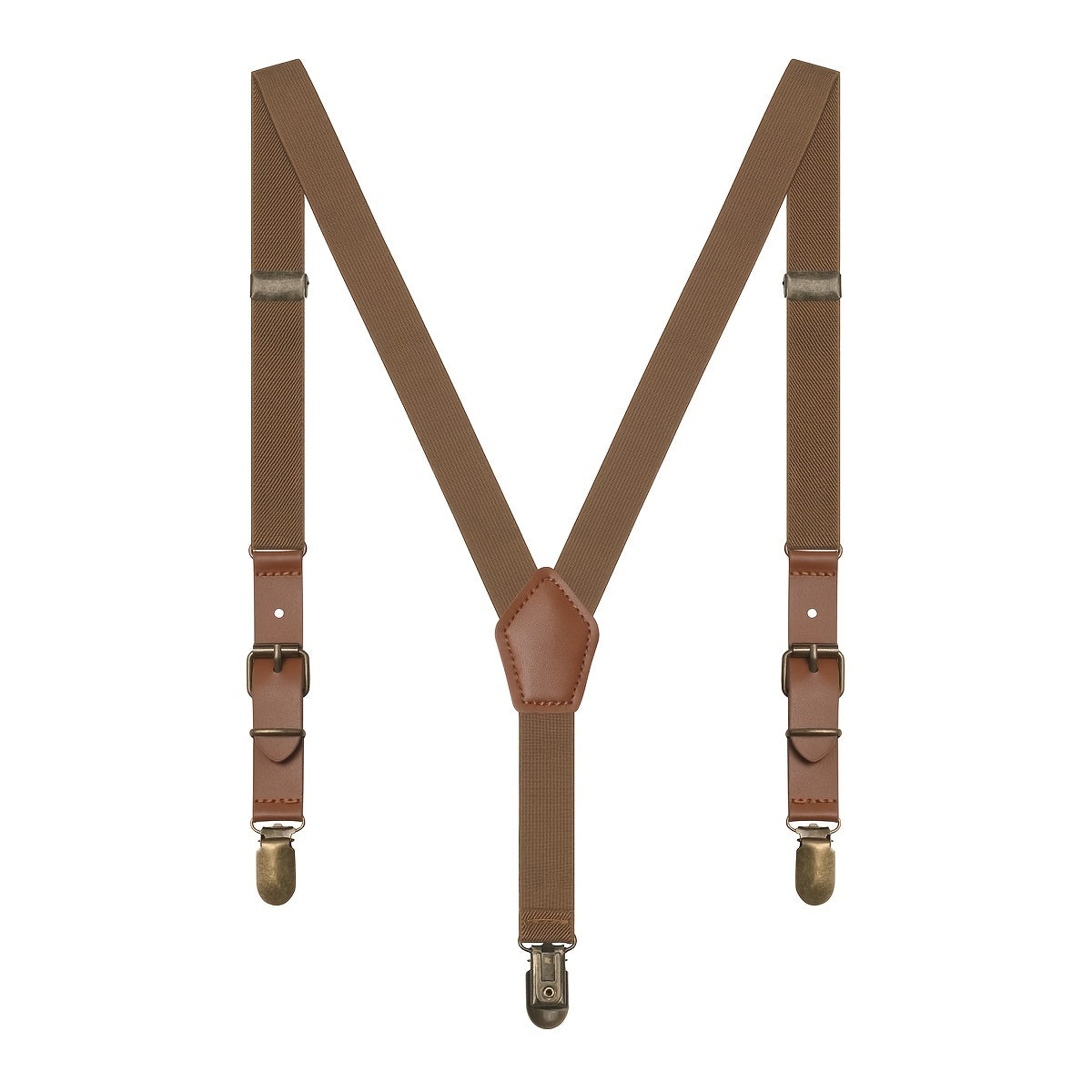 Kids Retro Y Shape Solid Suspenders Adjustable