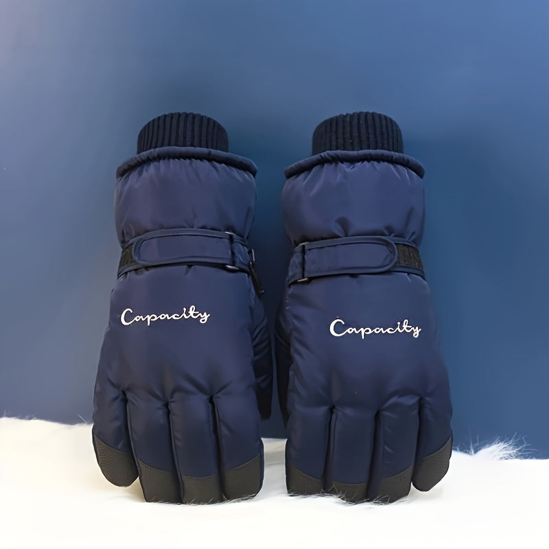 Men's Windproof Touch Screen Winter Gloves Thickened Warm Outdoor Cold Weather