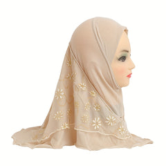 Splicing Mesh Ethnic Turban Worship Hat For Girls