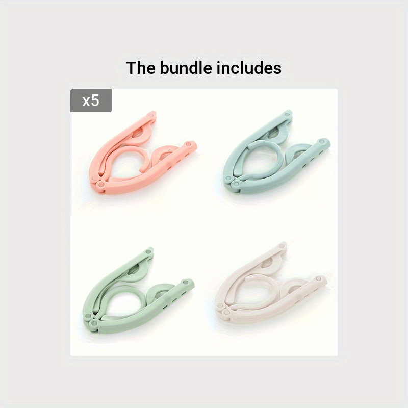 4pcs Folding Clothes Hanger Portable Non-slip Clothes Rack