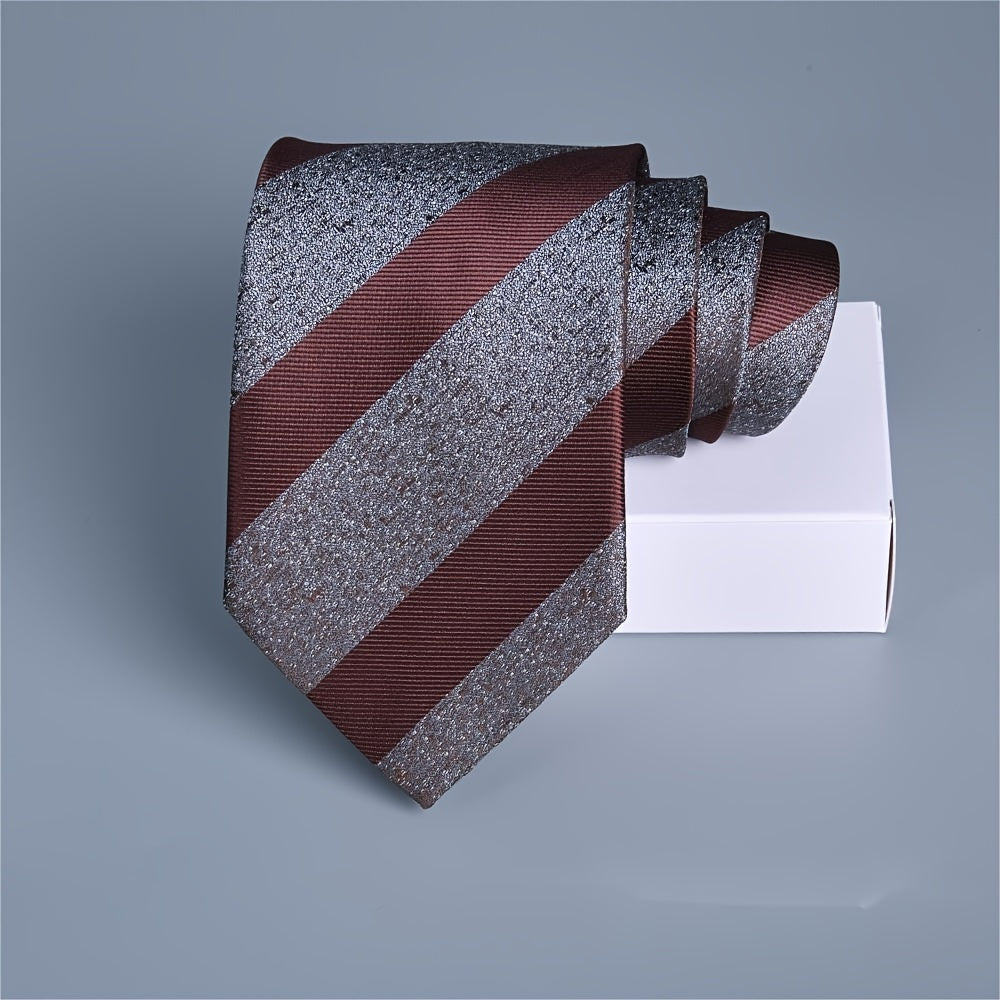 Men's Striped Jacquard Tie for Formal Wear