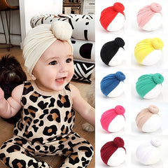 Newborn Baby Girls Knotted Turbans Cap