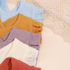 Newborn Baby Gauze Bibs 6 layer Cotton Petal Animal Apron