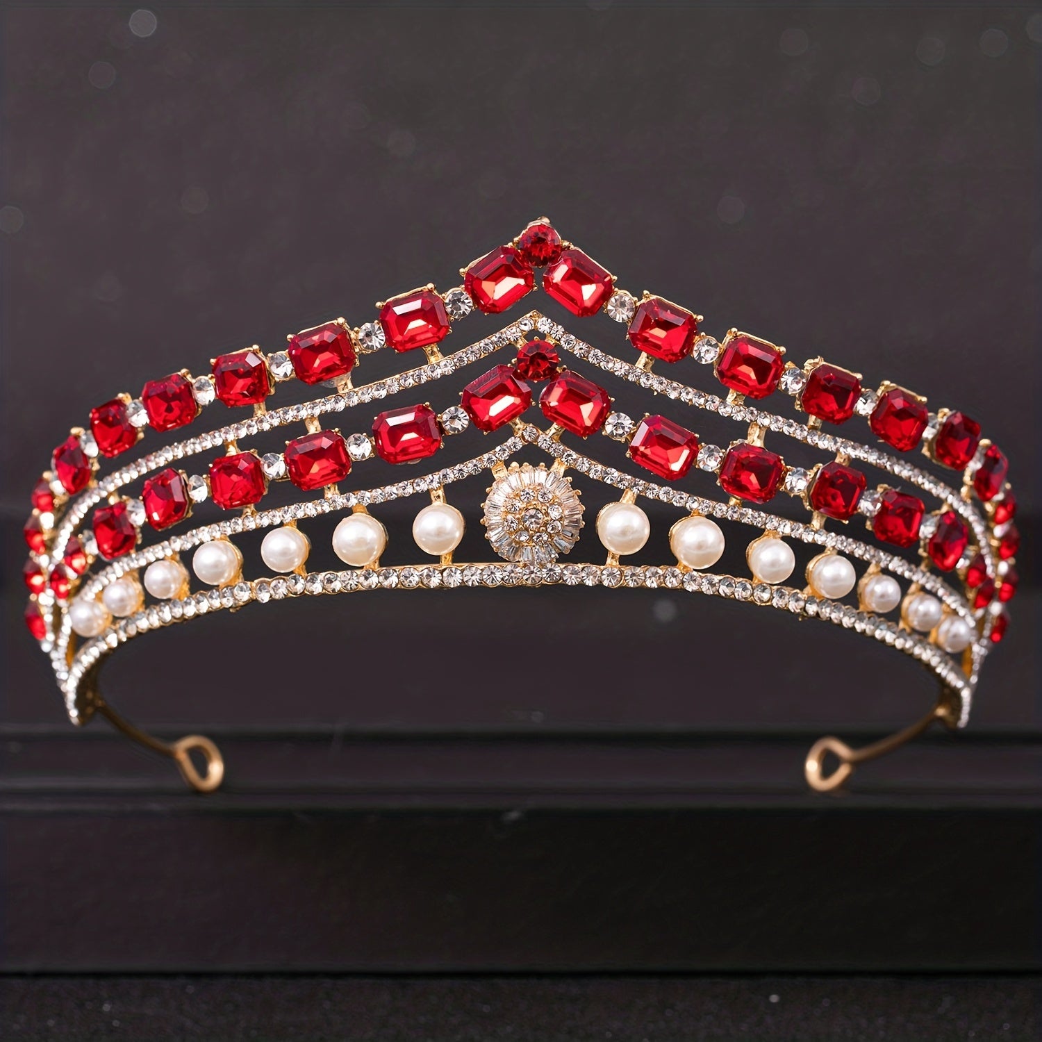 Crystal Queen Style Crown Tiara Rhinestone Wedding Accessories